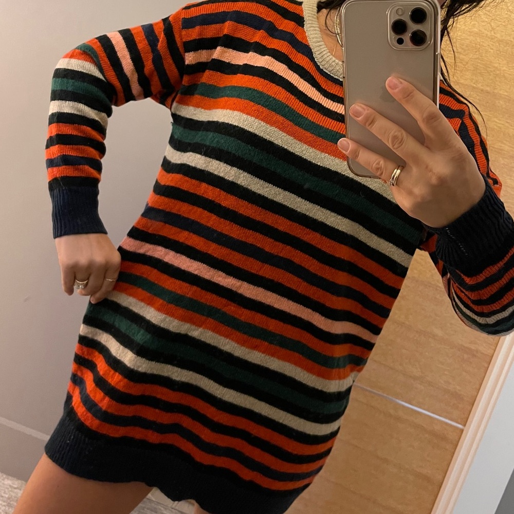 Striped sweater dress